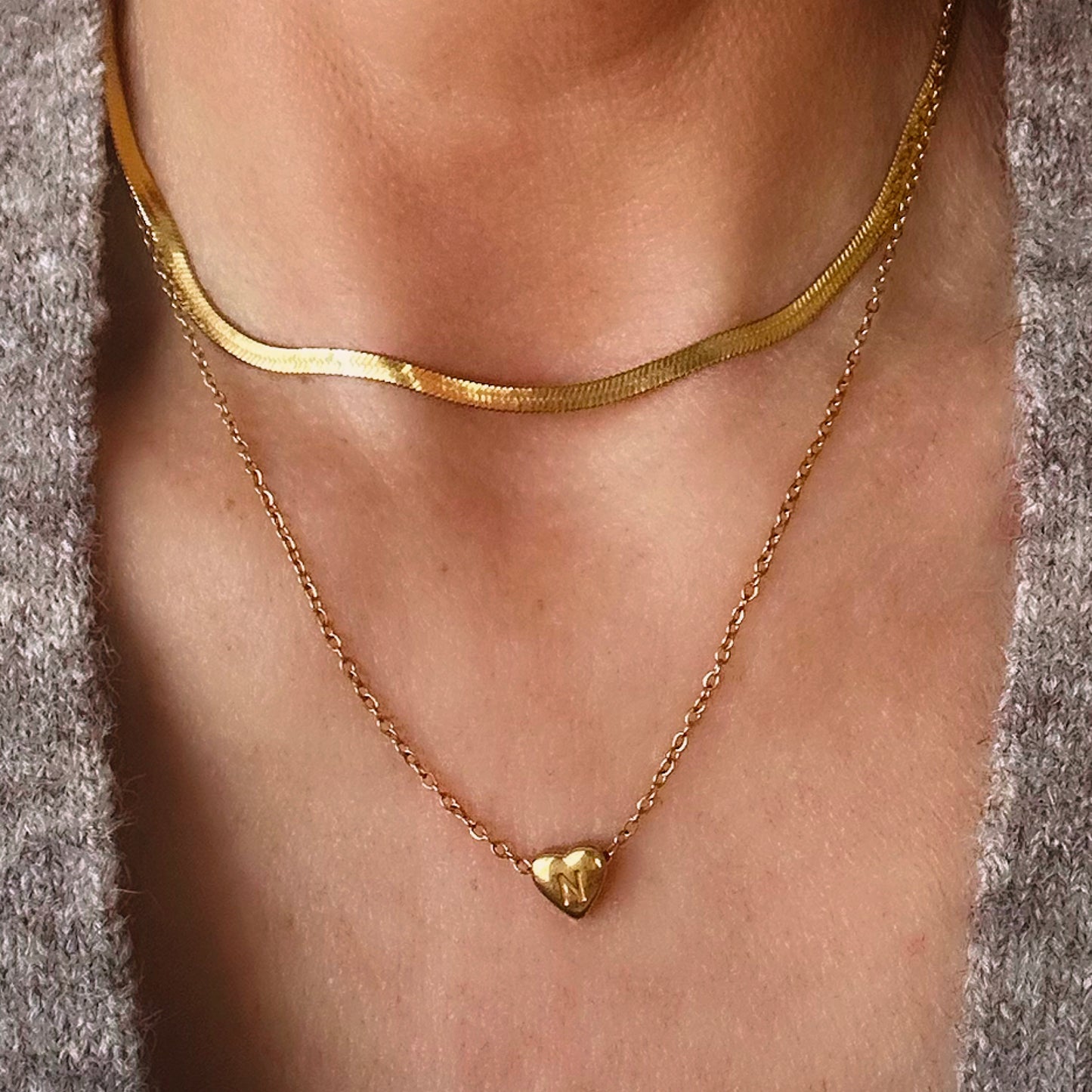 Initial Heart Necklace