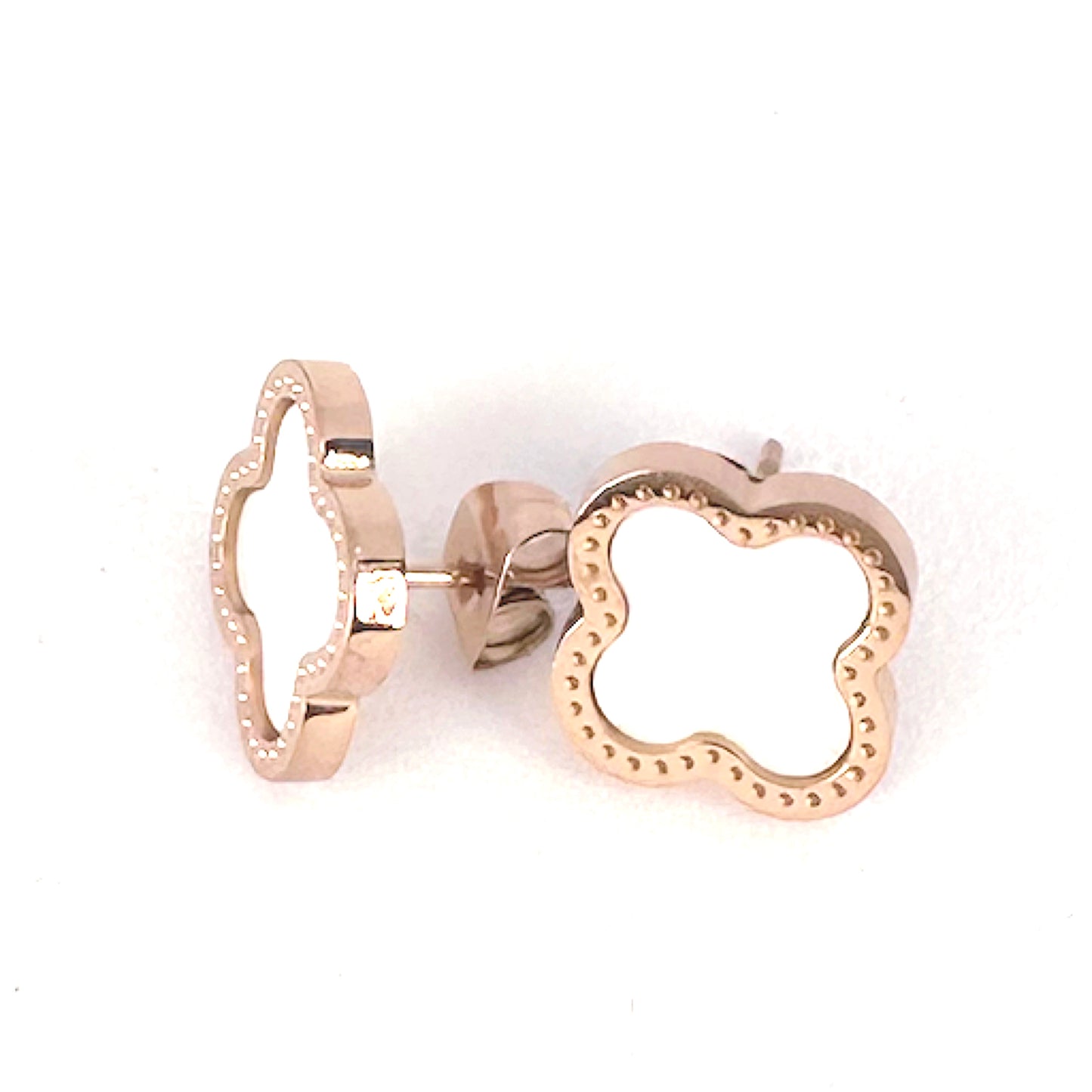 White Clover Stud Earrings