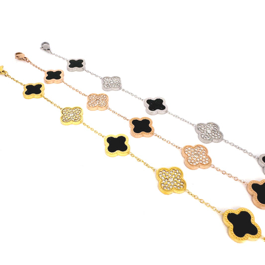 Alora Black Clover Bracelet