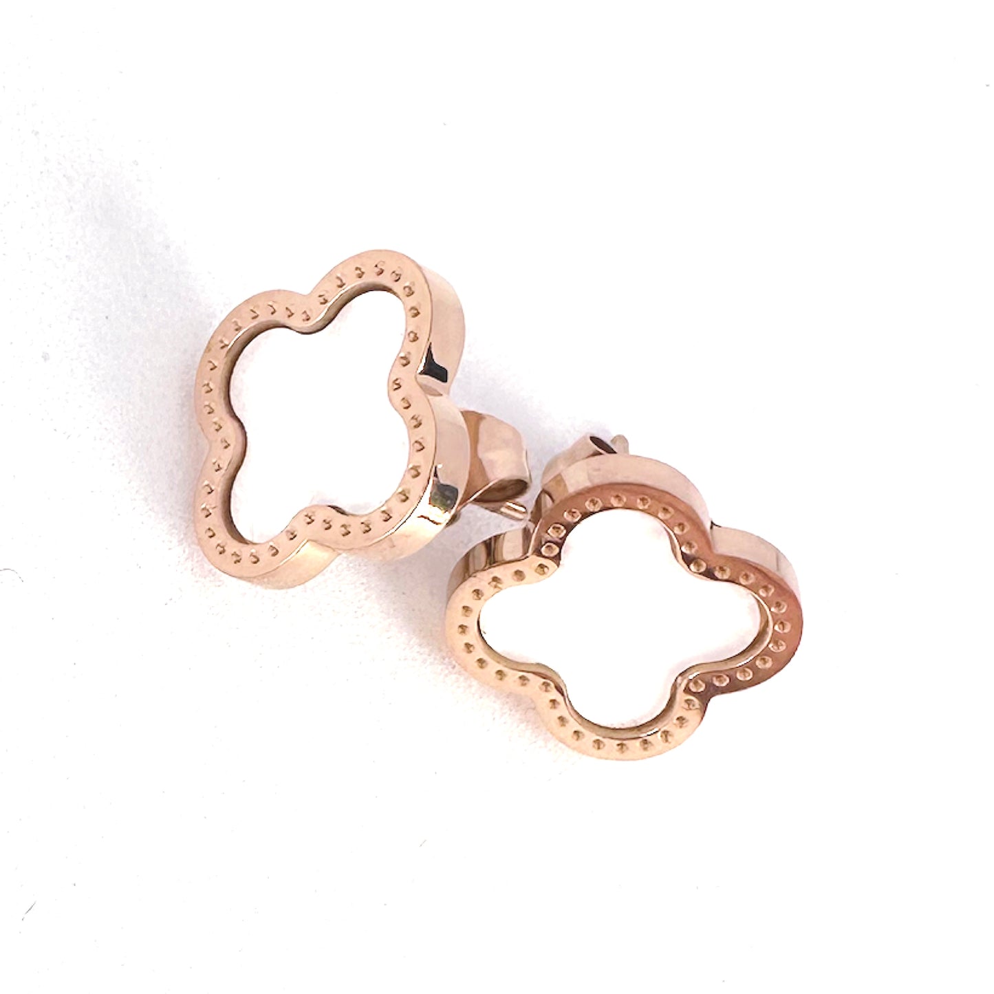 White Clover Stud Earrings