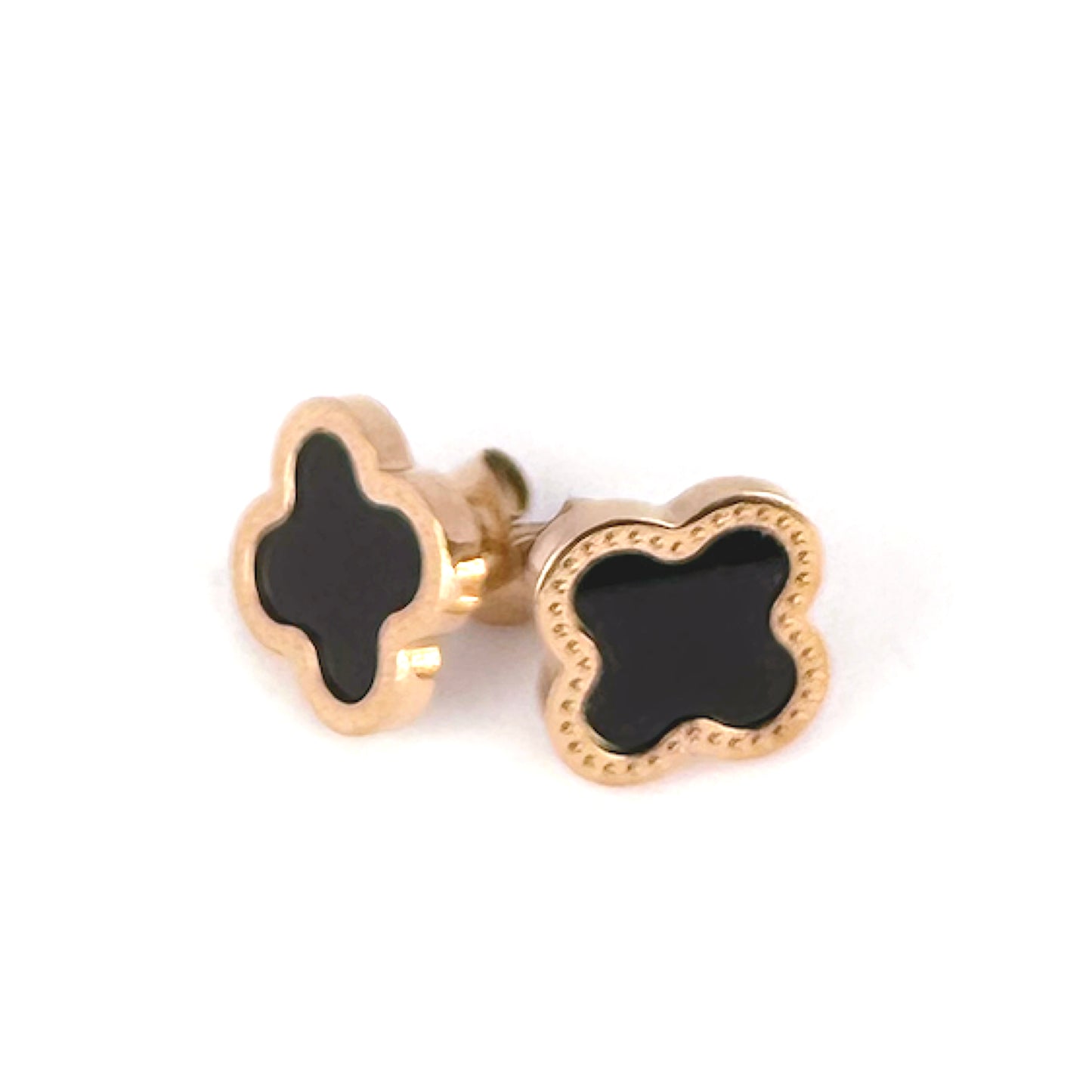 Black Clover Stud Earrings