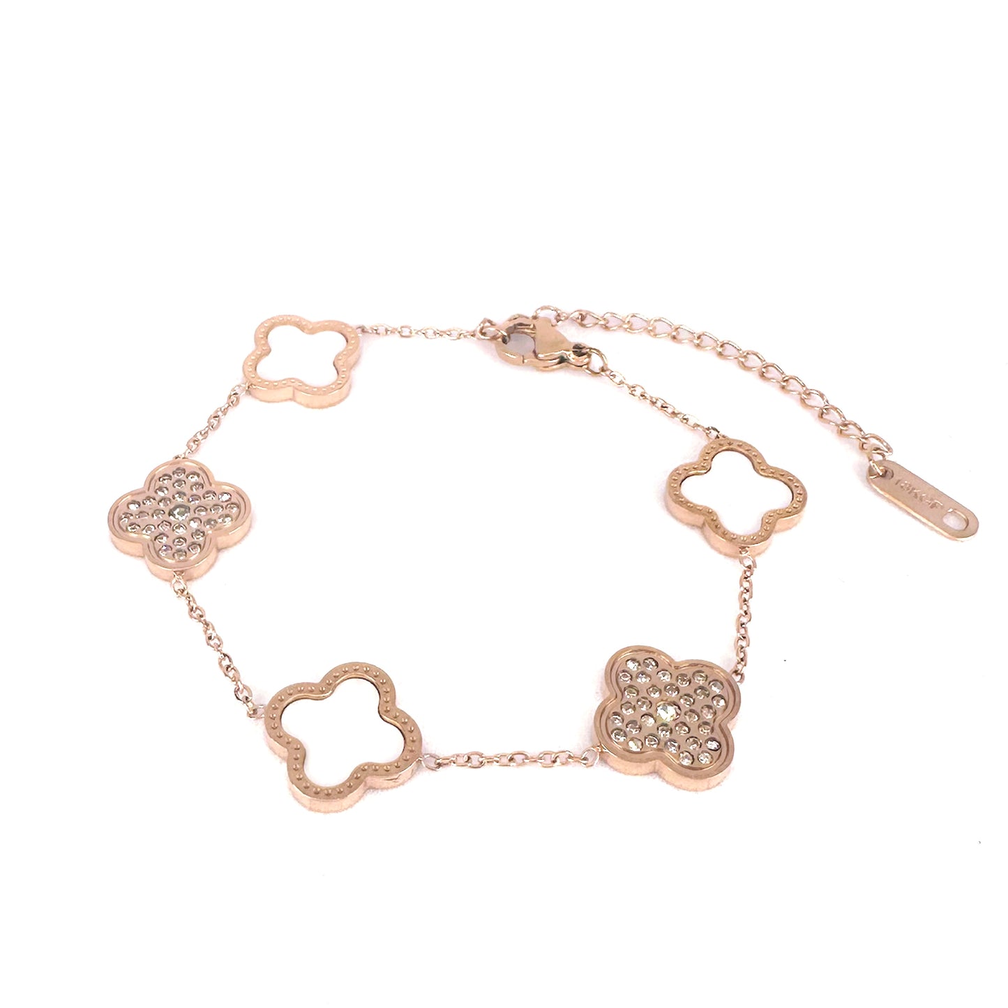 Lacey White Clover Bracelet