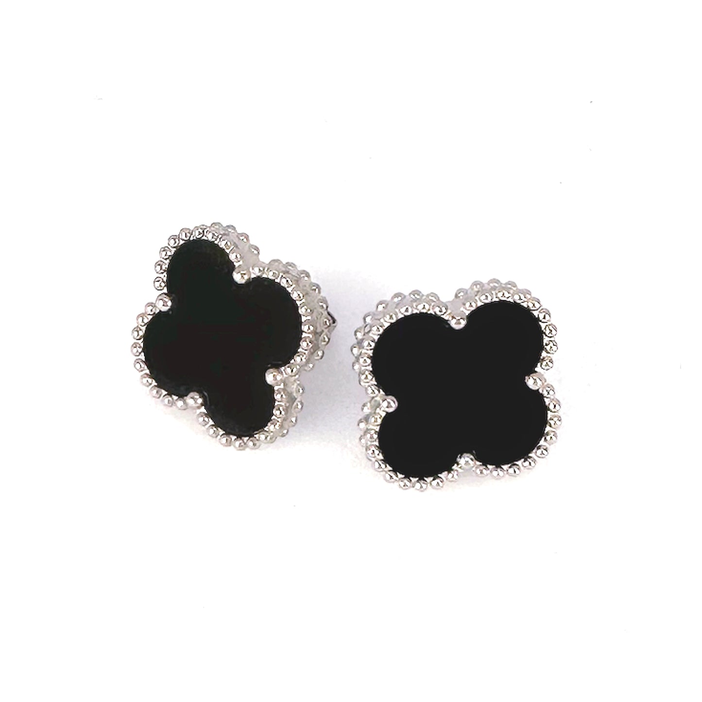 Silver Clover Stud Earrings