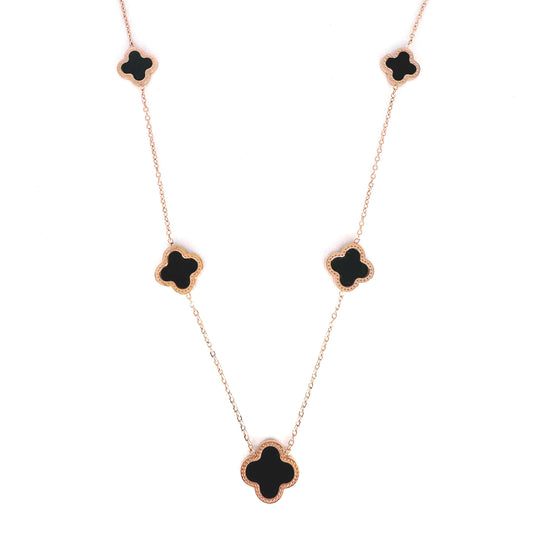 Melody Black Clover Necklace