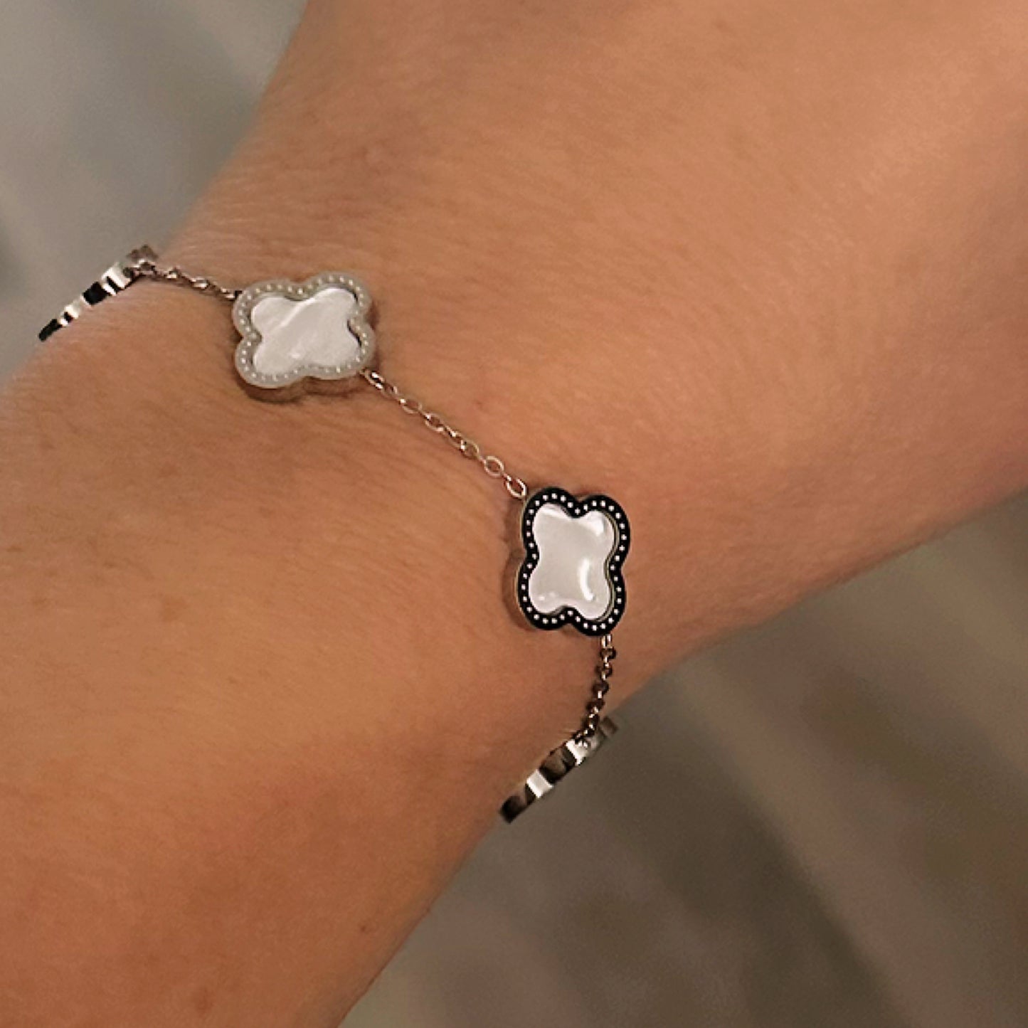 Iconic White Clover Bracelet