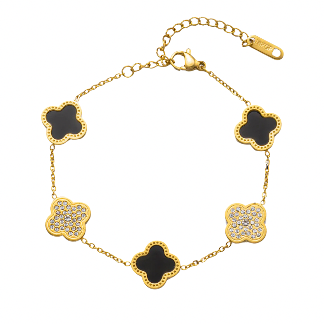 Alora Black Clover Bracelet