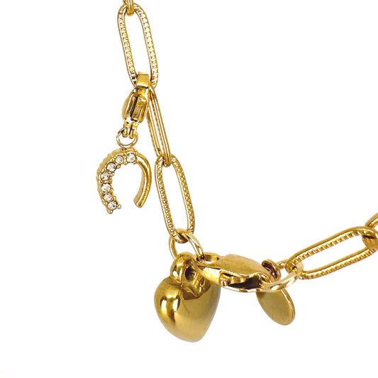 CZ Horseshoe Pendant Charm