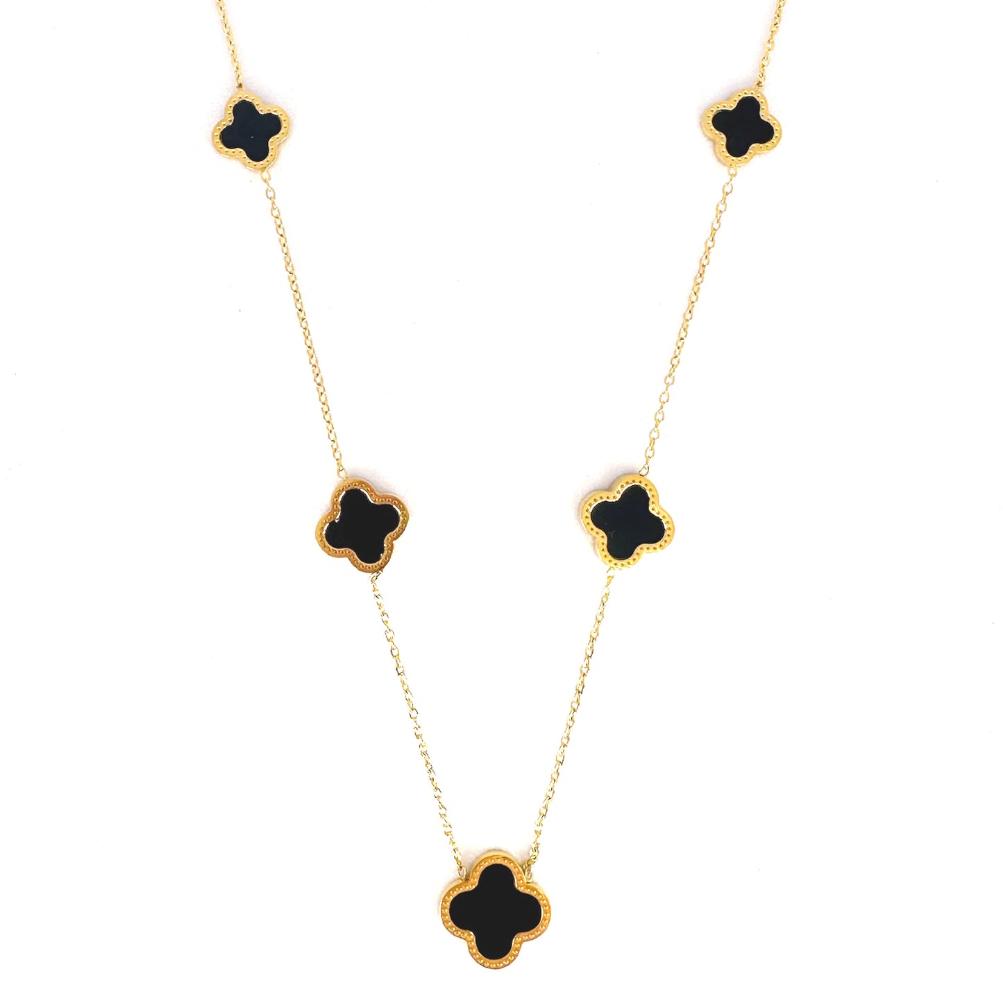 Melody Black Clover Necklace