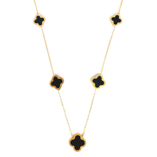 Melody Black Clover Necklace