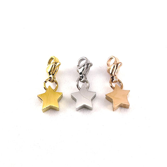 Solid Star Pendant Charm