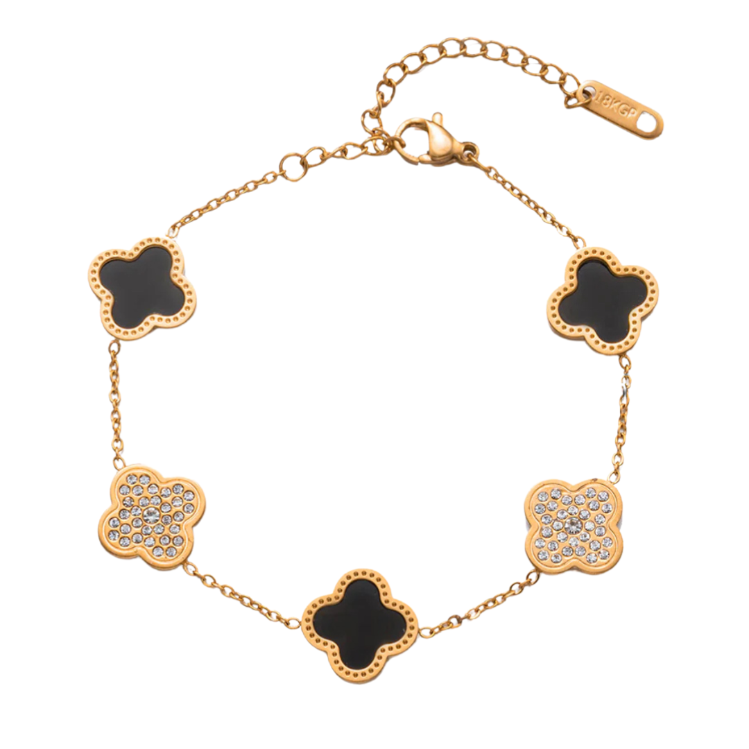 Alora Black Clover Bracelet